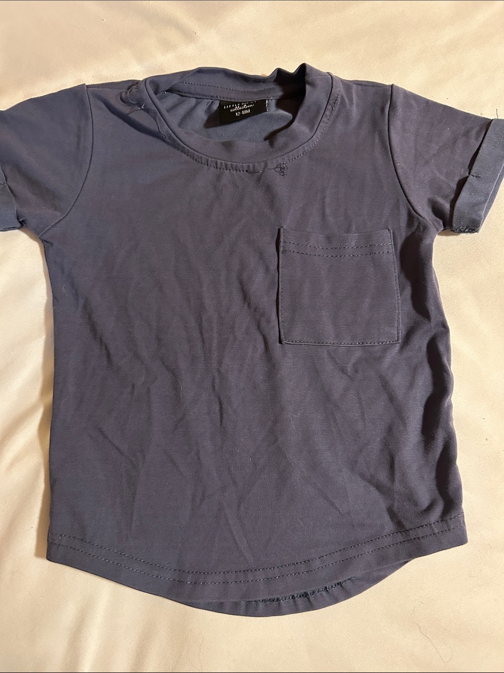 Little Bipsy Dark Blue Short Sleeve Pocket Tee